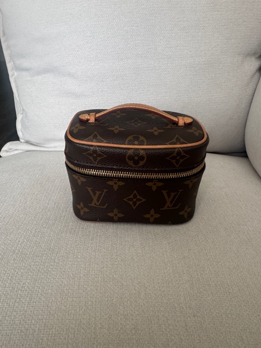 Louis Vuitton Monogram Canvas Vanity Case in Brown and Tan